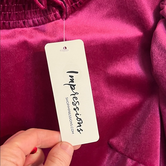 Impressions Maroon Formal Kids Dress - Picture 3 of 4